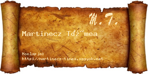 Martinecz Tímea névjegykártya