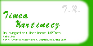 timea martinecz business card